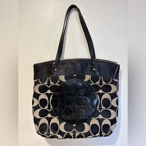 Stylish Black and Cream Tote Bag